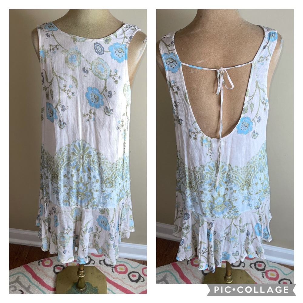 Free People M Intimately Blue Floral Night Gown